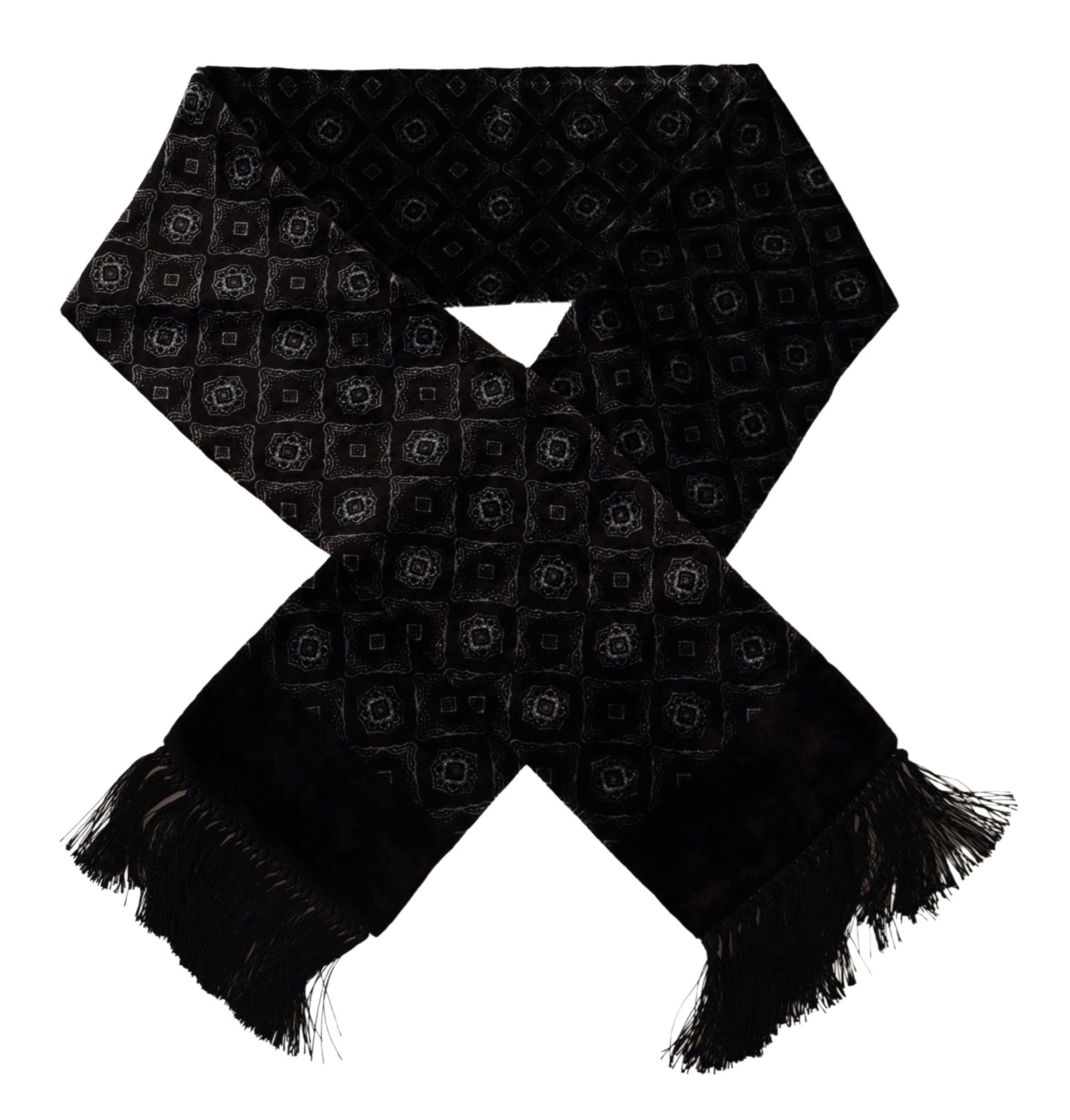 Dolce & Gabbana Luxurious Brown Silk-Blend Men’s Scarf