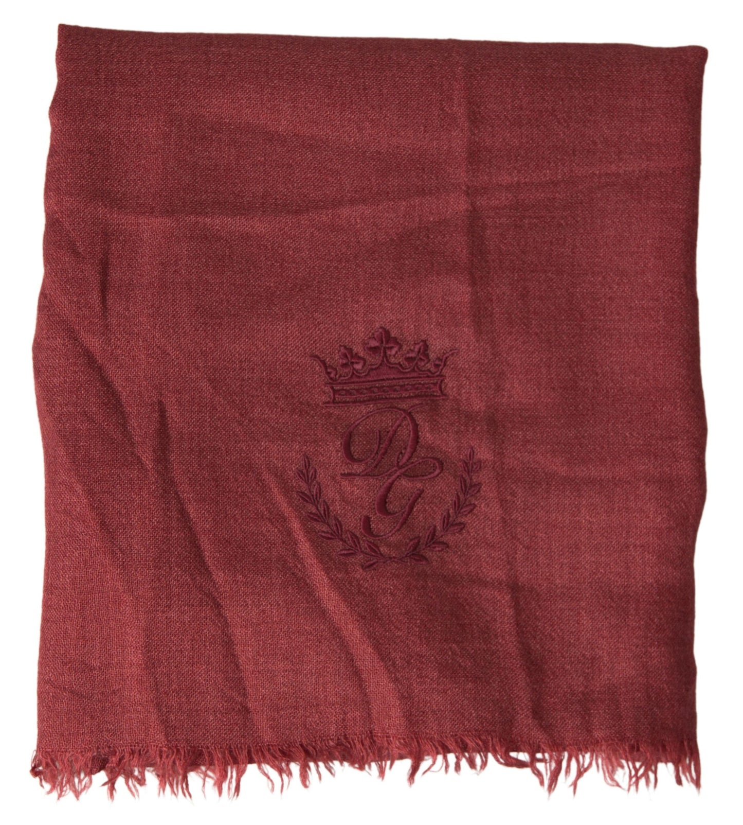 Dolce & Gabbana Luxury Cashmere Silk Men’s Maroon Scarf