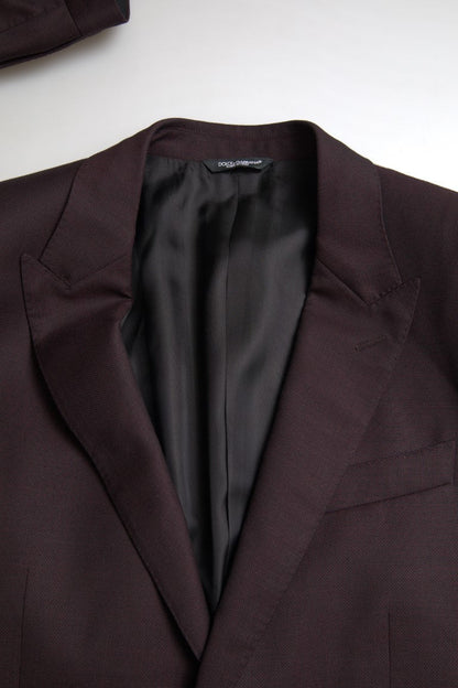 Dolce & Gabbana Maroon Martini Slim Fit 2-Piece Suit - IT52 | L