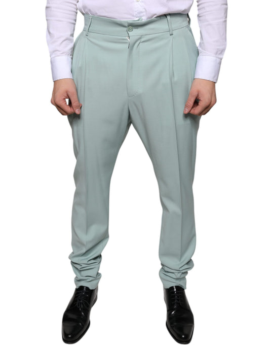 Dolce & Gabbana Mint Green Cotton Dress Pants - IT48 | M