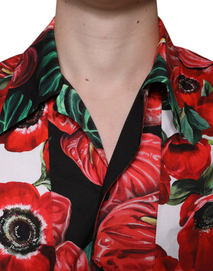 Dolce & Gabbana Multicolor Anemone Button Down Casual Shirt - IT39 | S