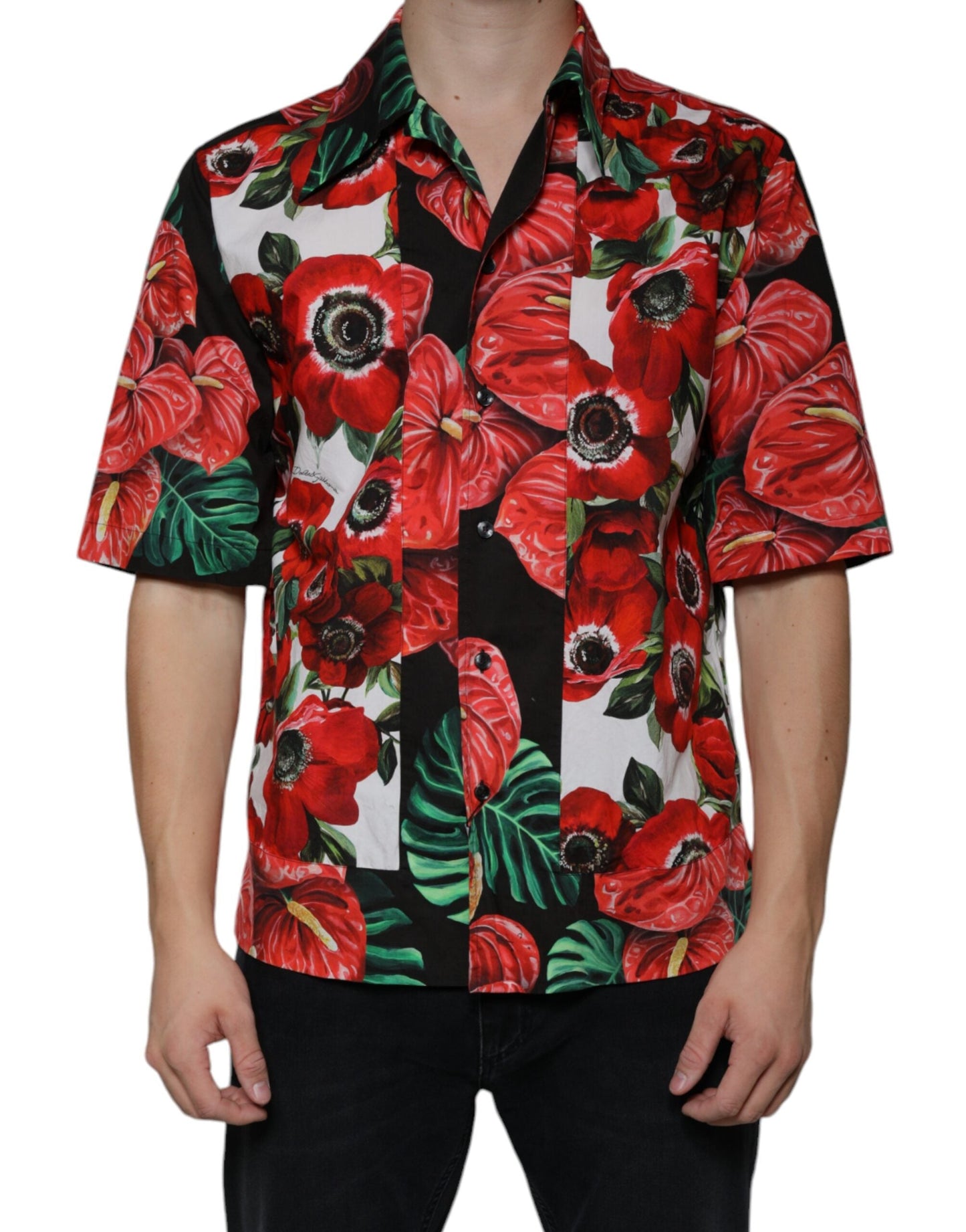 Dolce & Gabbana Multicolor Anemone Button Down Casual Shirt - IT39 | S