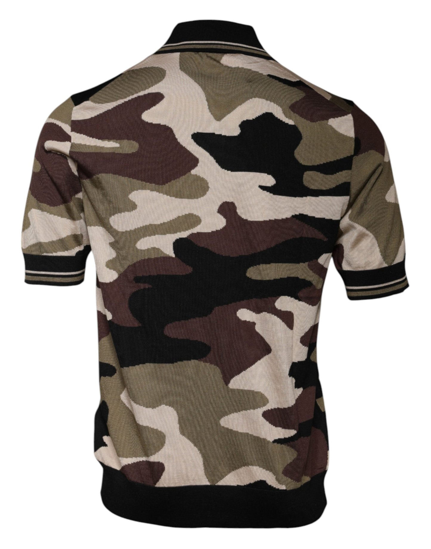 Dolce & Gabbana Multicolor Camouflage Collared Polo T-shirt - IT50 | L