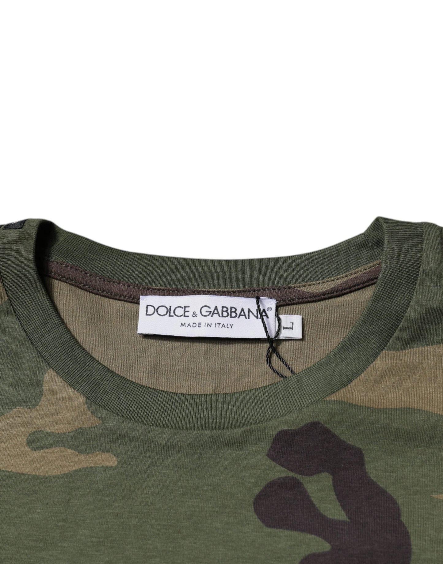 Dolce & Gabbana Multicolor Camouflage Cotton Crew Neck T-shirt - IT44 | XS