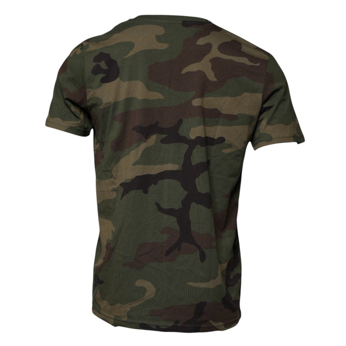 Dolce & Gabbana Multicolor Camouflage Cotton Crew Neck T-shirt - IT44 | XS