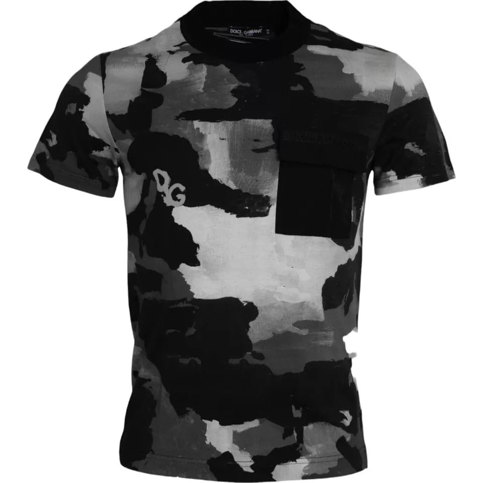 Dolce & Gabbana Multicolor Camouflage Cotton Crewneck T-shirt - IT44 | XS