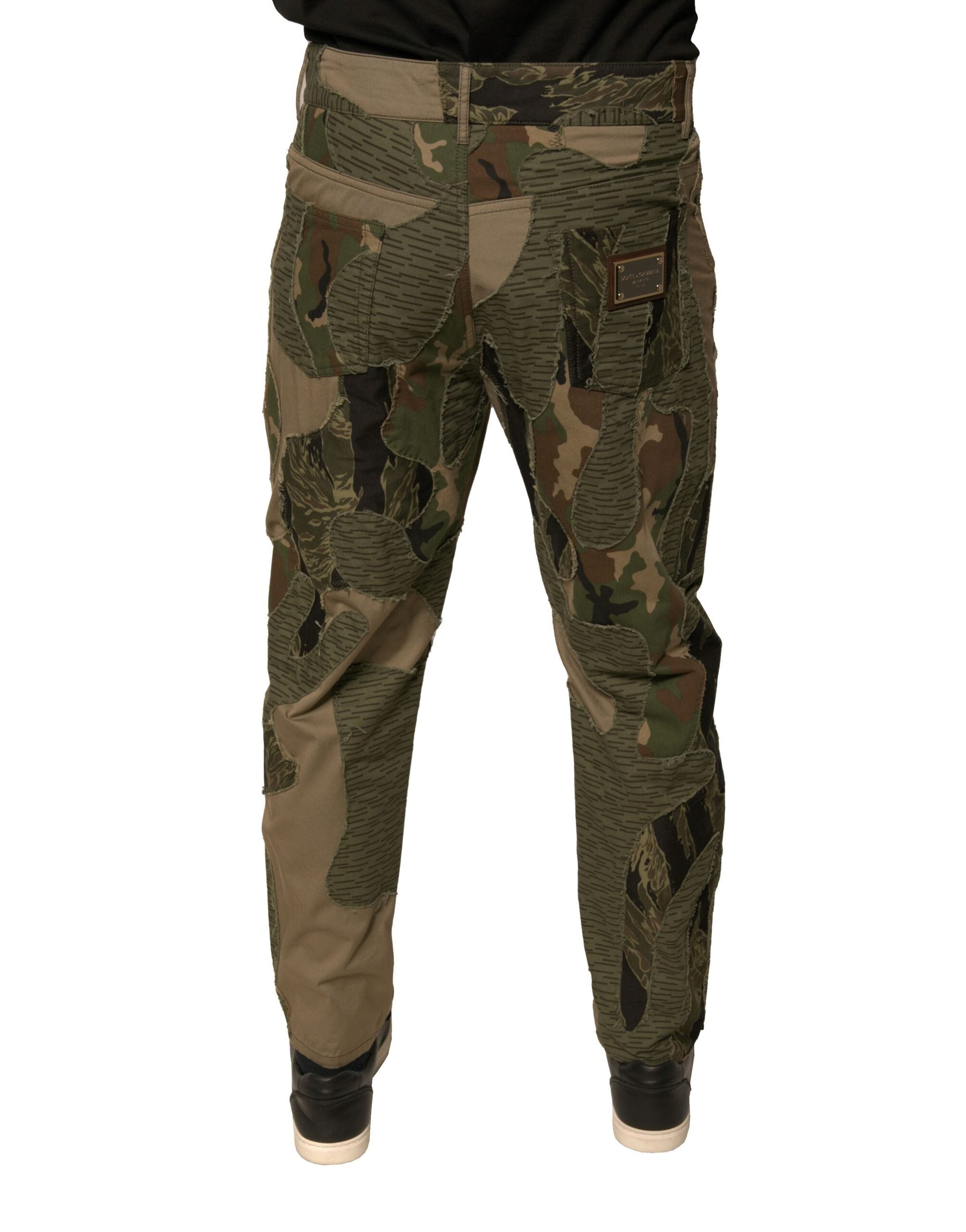 Dolce & Gabbana Multicolor Camouflage Cotton Pants - IT48 | M