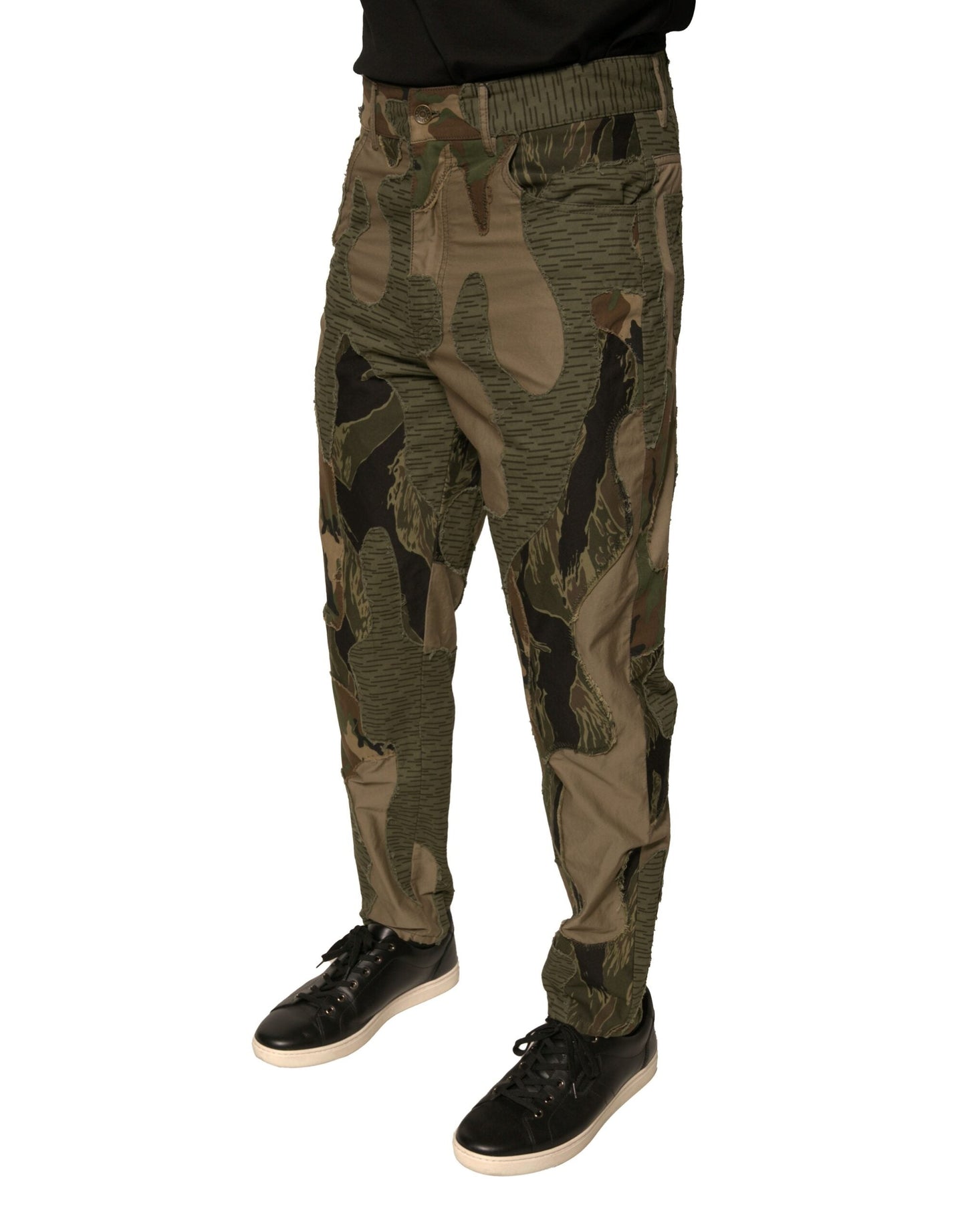 Dolce & Gabbana Multicolor Camouflage Cotton Pants - IT48 | M