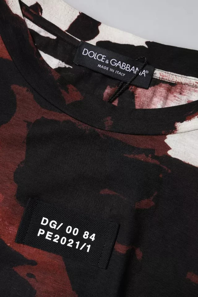 Dolce & Gabbana Multicolor Camouflage Crew Neck T-shirt - IT56 | XXL