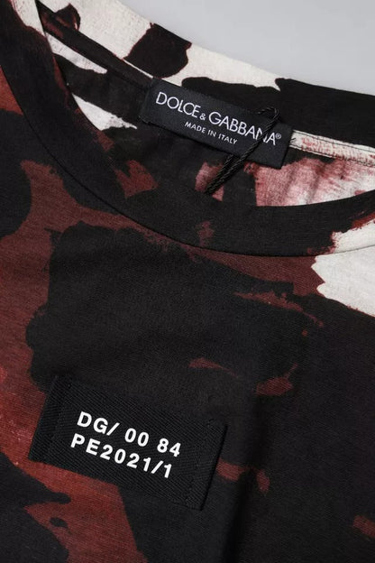 Dolce & Gabbana Multicolor Camouflage Crew Neck T-shirt - IT56 | XXL