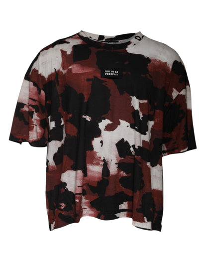 Dolce & Gabbana Multicolor Camouflage Crew Neck T-shirt - IT56 | XXL