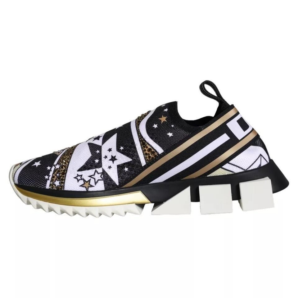 Dolce & Gabbana Multicolor Comet Star Print Sorrento Sneakers Shoes - EU37/US6.5