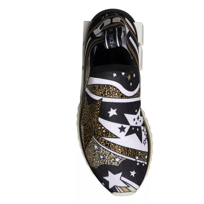 Dolce & Gabbana Multicolor Comet Star Print Sorrento Sneakers Shoes - EU37/US6.5