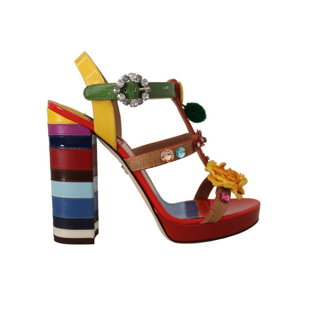 Dolce & Gabbana Multicolor Cotton Sandal - EU38.5/US8.5