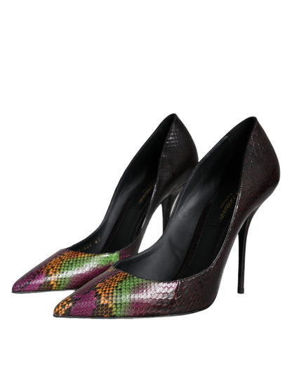 Dolce & Gabbana Multicolor Exotic Leather Heels Pumps Shoes - EU35.5/US5.5