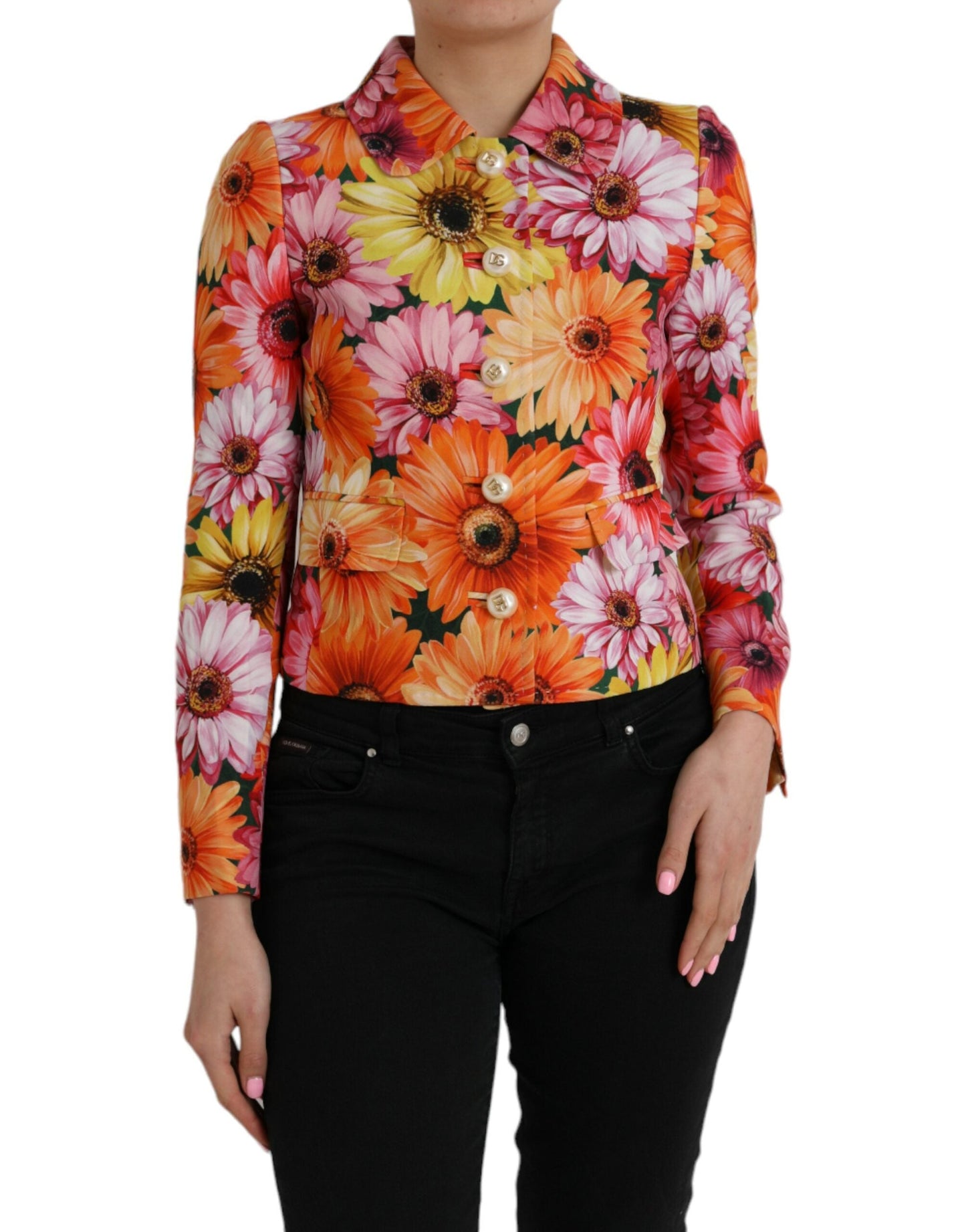 Dolce & Gabbana Multicolor Floral Brocade Blazer Coat Jacket - IT36 | XS