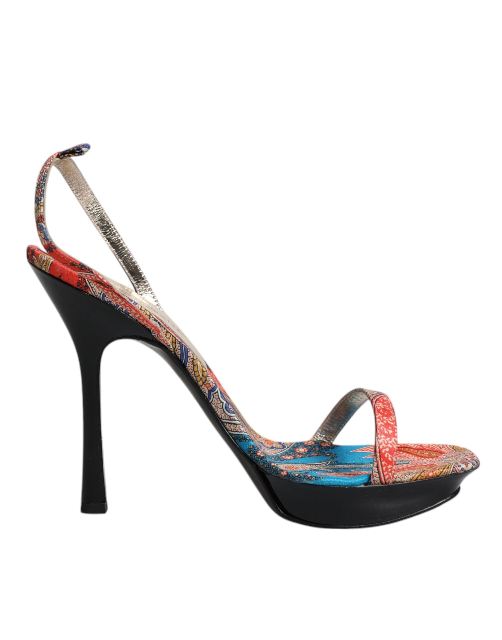 Dolce & Gabbana Multicolor Floral High Heels Sandals Shoes - EU39/US9