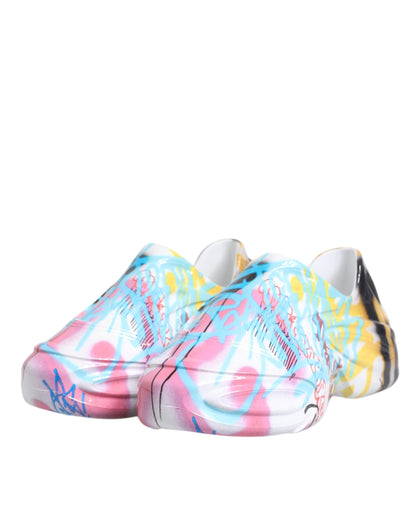 Dolce & Gabbana Multicolor Graffiti Daymaster Sneakers Shoes - EU40/US7