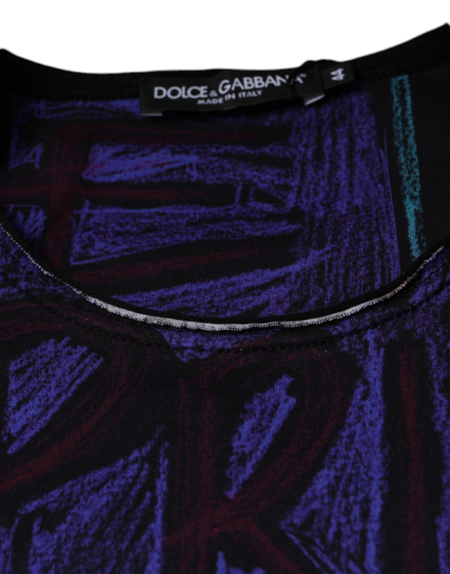 Dolce & Gabbana Multicolor Graphic Print Cotton T-shirt - IT44 | XS