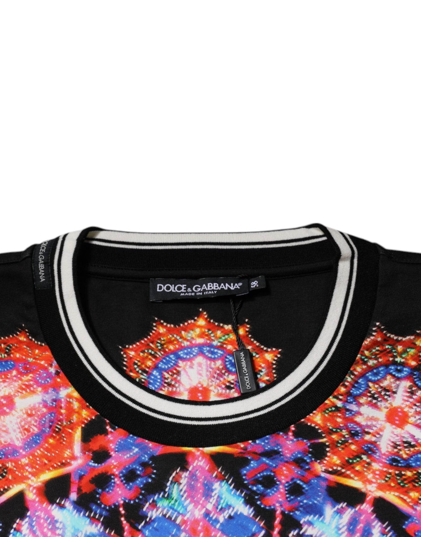 Dolce & Gabbana Multicolor Kaleidoscope Men Short Sleeves T-shirt - IT58 | 3XL