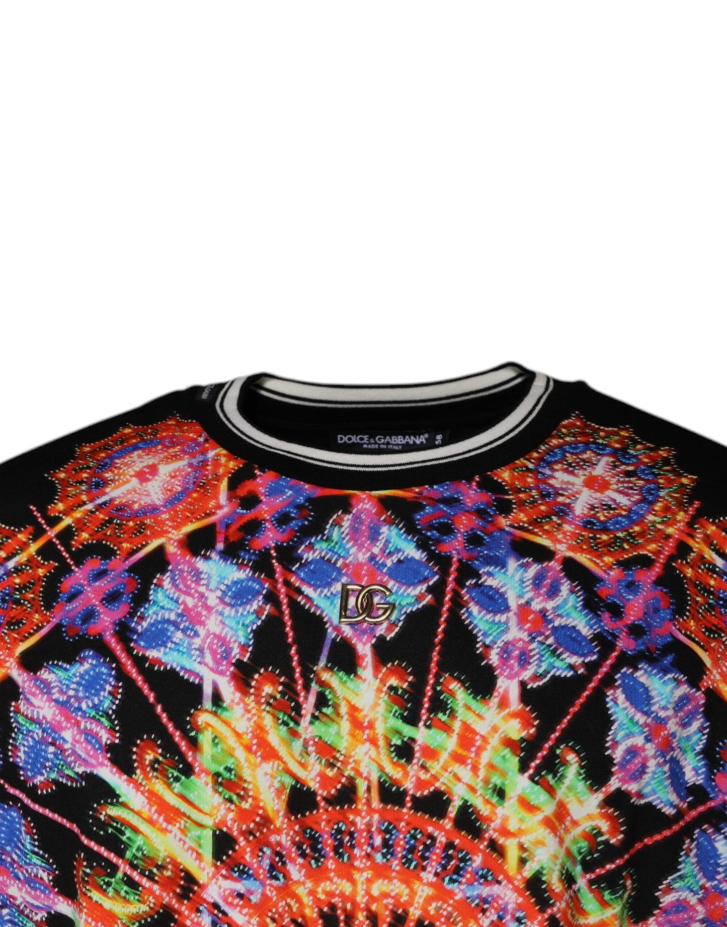 Dolce & Gabbana Multicolor Kaleidoscope Men Short Sleeves T-shirt - IT58 | 3XL