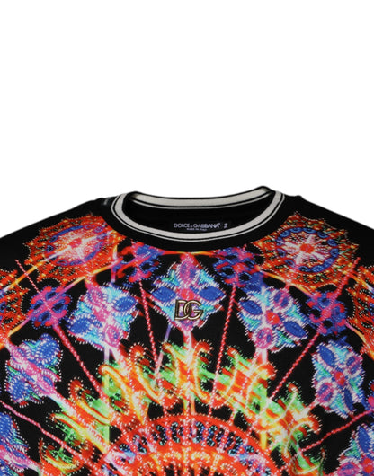 Dolce & Gabbana Multicolor Kaleidoscope Men Short Sleeves T-shirt - IT58 | 3XL