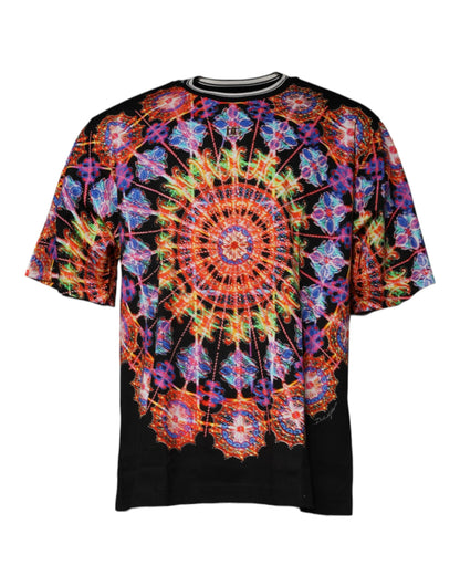 Dolce & Gabbana Multicolor Kaleidoscope Men Short Sleeves T-shirt - IT58 | 3XL