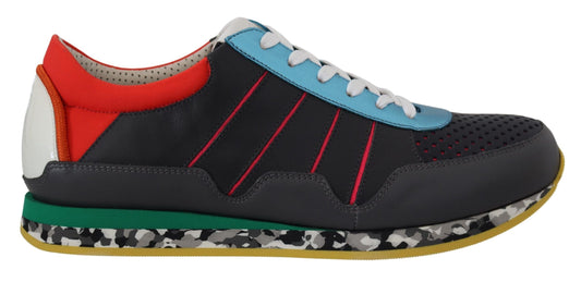 Dolce & Gabbana Multicolor Leather-Blend Low Top Sneakers - EU40/US7