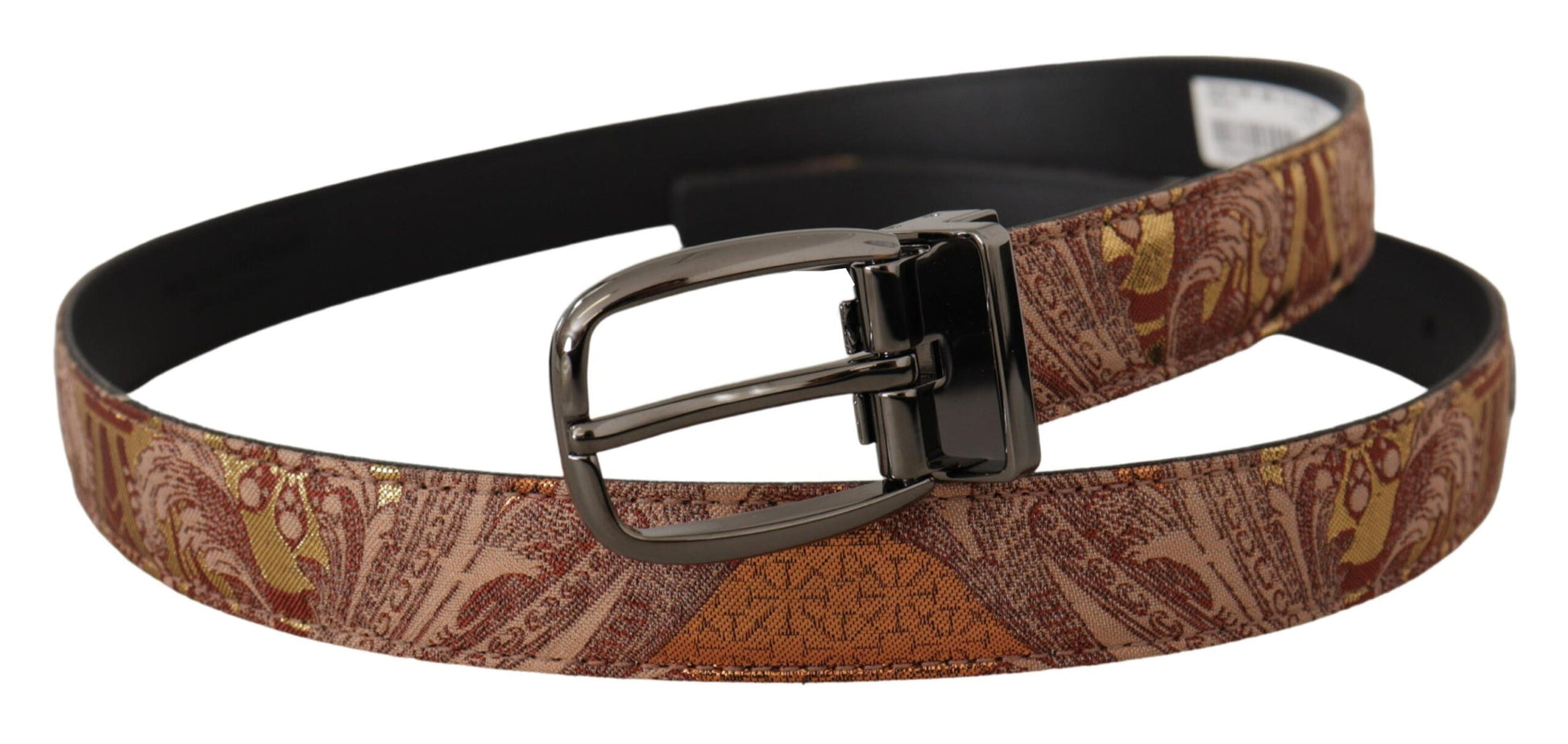 Dolce & Gabbana Multicolor Leather Signature Belt - 85 cm / 34 Inches