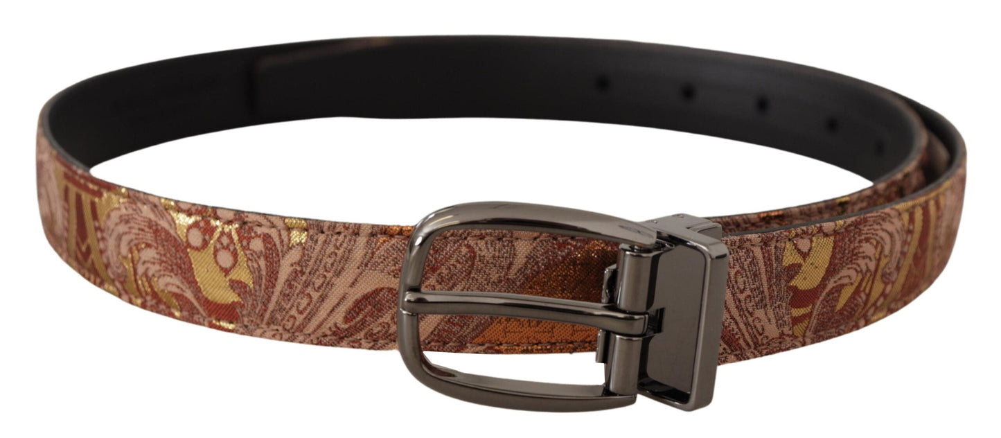 Dolce & Gabbana Multicolor Leather Signature Belt - 85 cm / 34 Inches