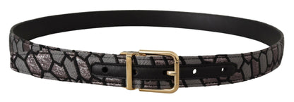 Dolce & Gabbana Multicolor Leather Statement Belt - 90 cm / 36 Inches