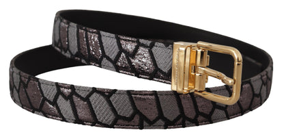 Dolce & Gabbana Multicolor Leather Statement Belt - 90 cm / 36 Inches