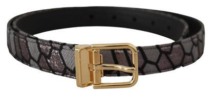 Dolce & Gabbana Multicolor Leather Statement Belt - 90 cm / 36 Inches