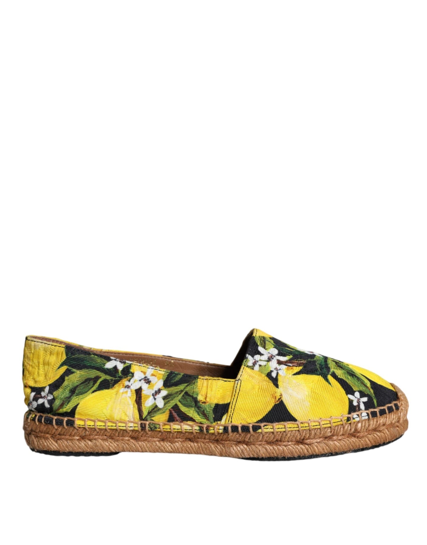 Dolce & Gabbana Multicolor Lemon Slip On Espadrilles Shoes - EU35/US5