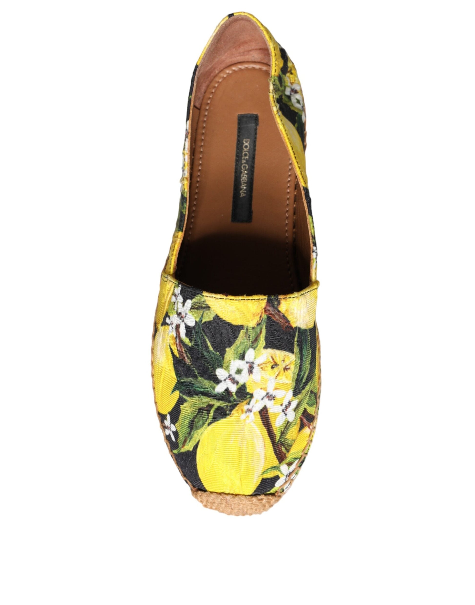 Dolce & Gabbana Multicolor Lemon Slip On Espadrilles Shoes - EU35/US5