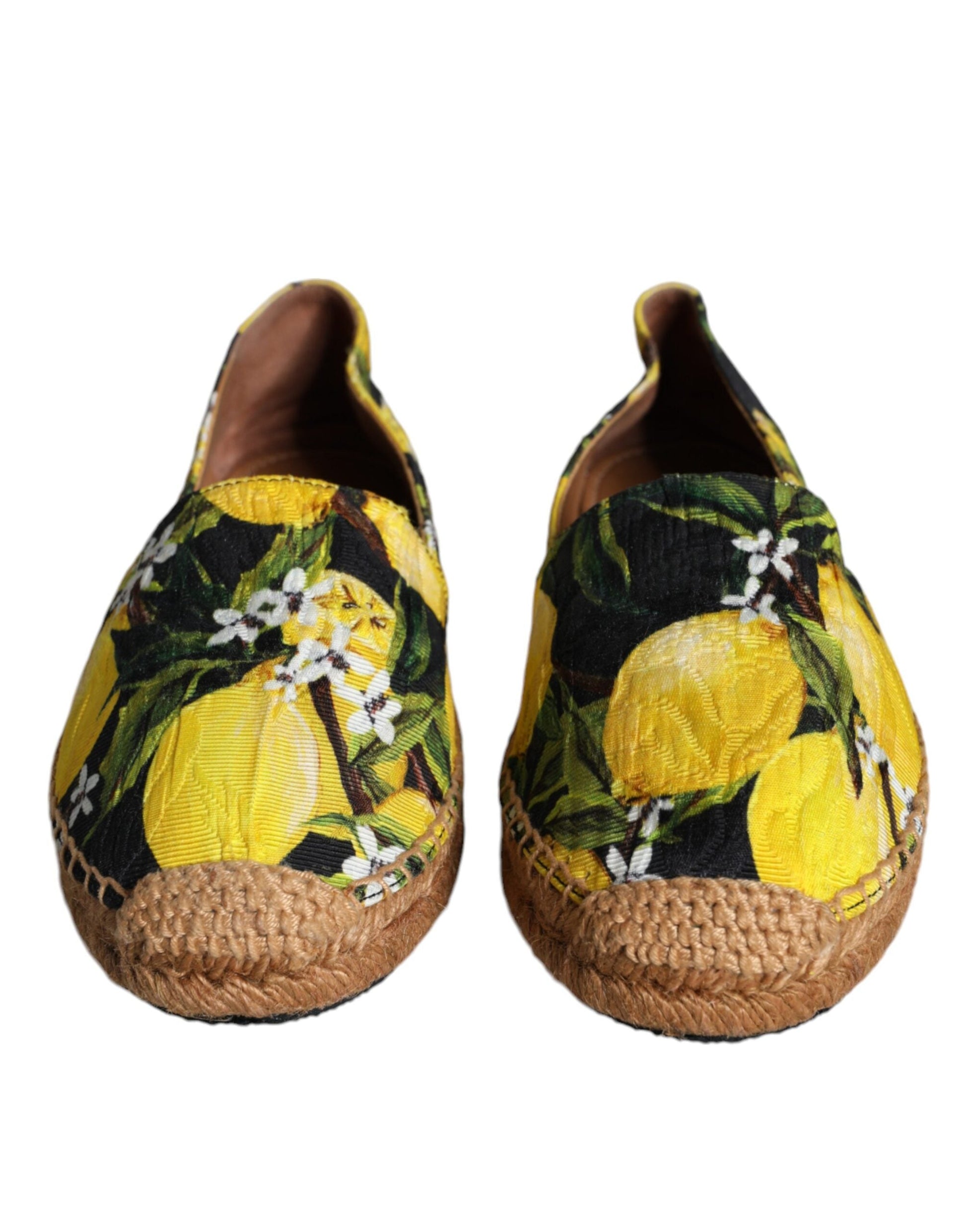 Dolce & Gabbana Multicolor Lemon Slip On Espadrilles Shoes - EU35/US5