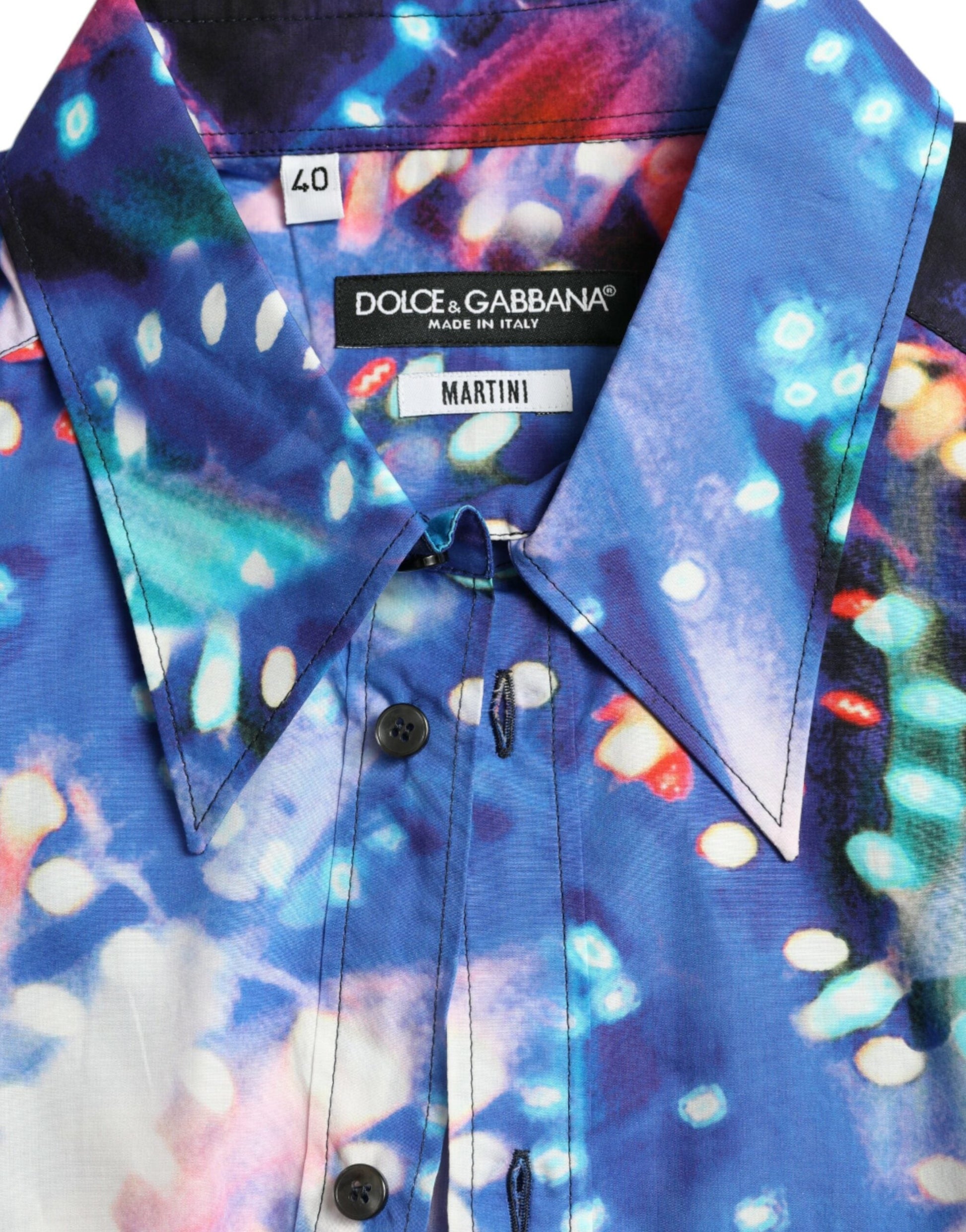 Dolce & Gabbana Multicolor Luminarie Slim MARTINI Shirt - IT40 | M