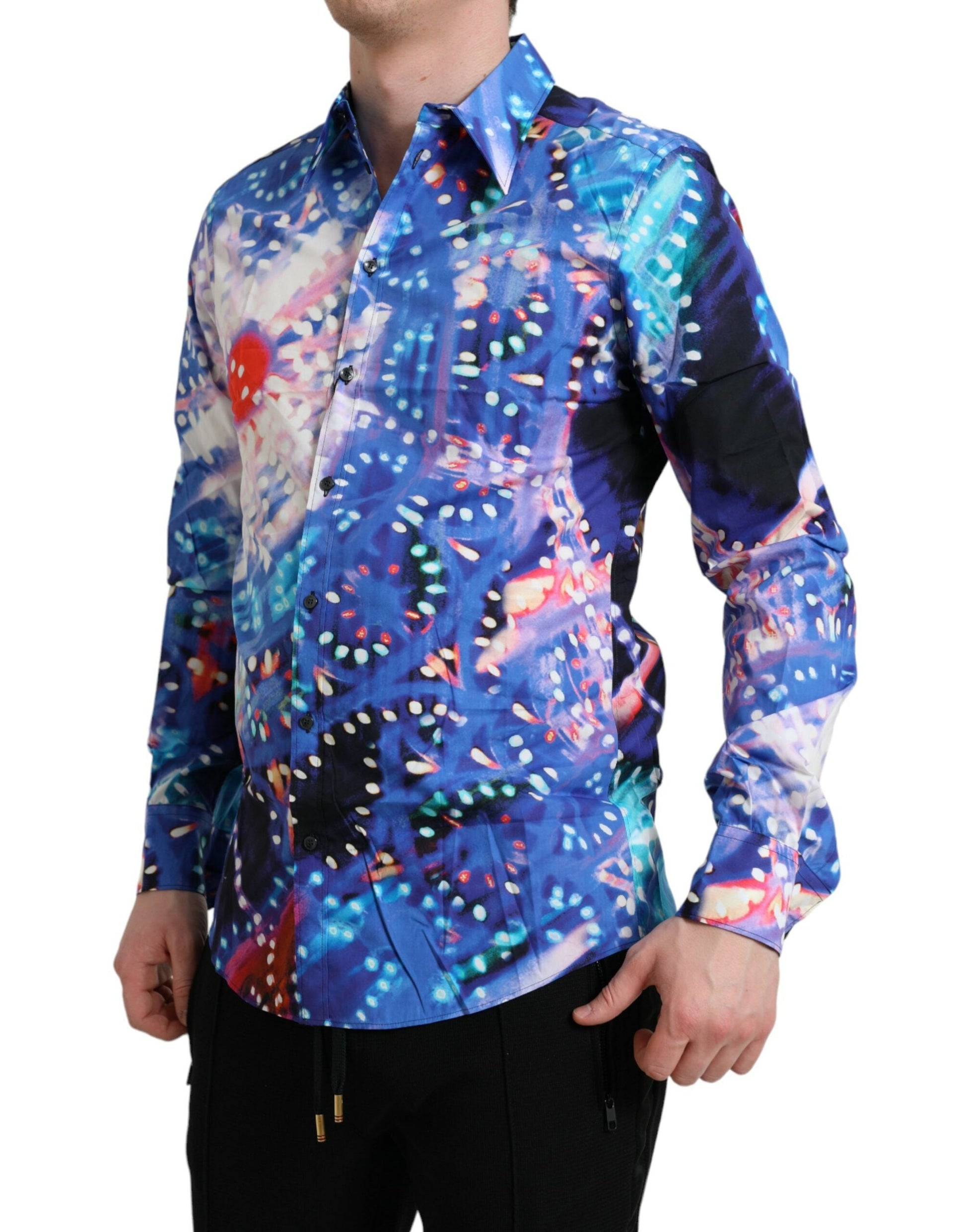 Dolce & Gabbana Multicolor Luminarie Slim MARTINI Shirt - IT40 | M