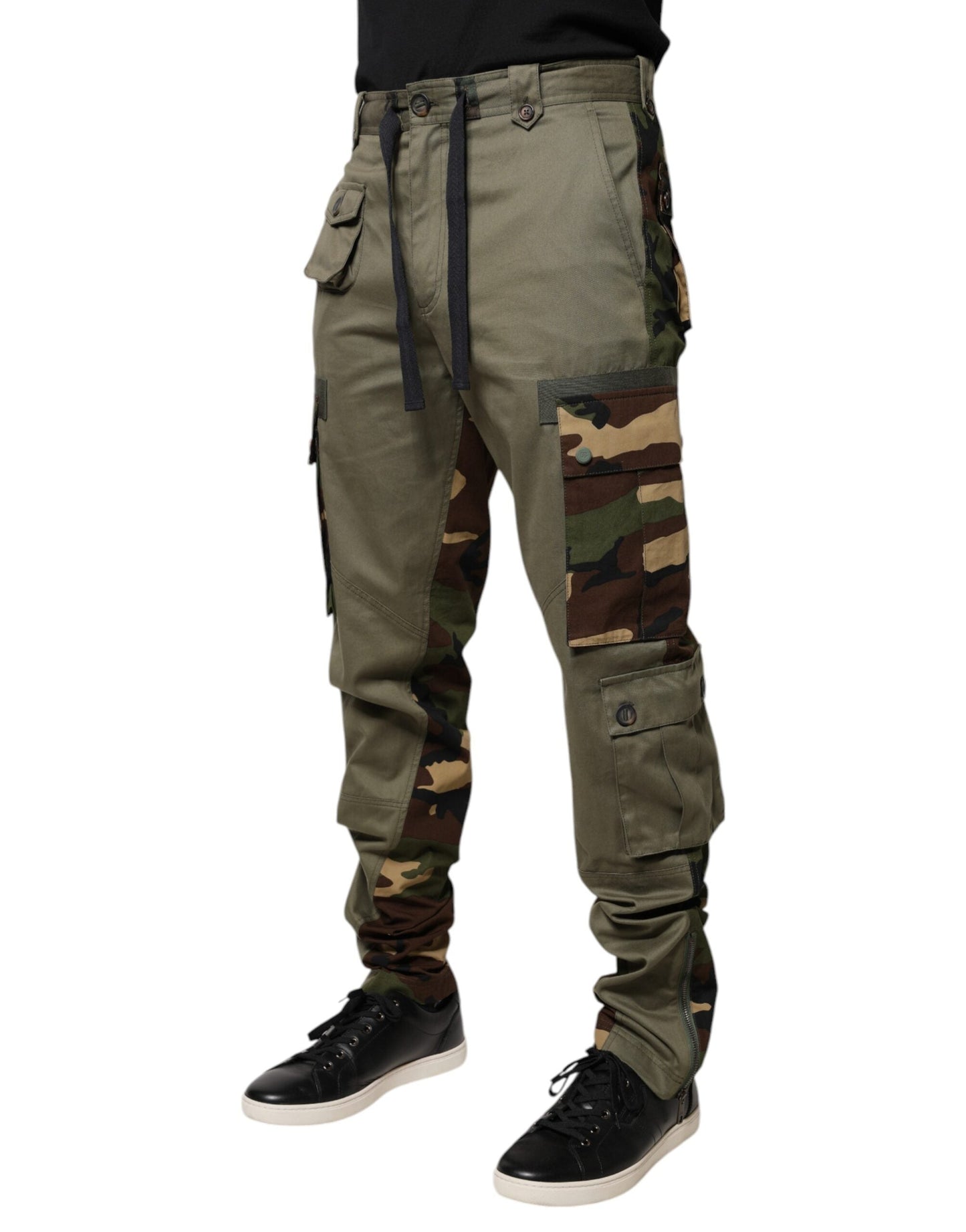 Dolce & Gabbana Multicolor Patchwork Camouflage Cargo Pants - IT48 | M