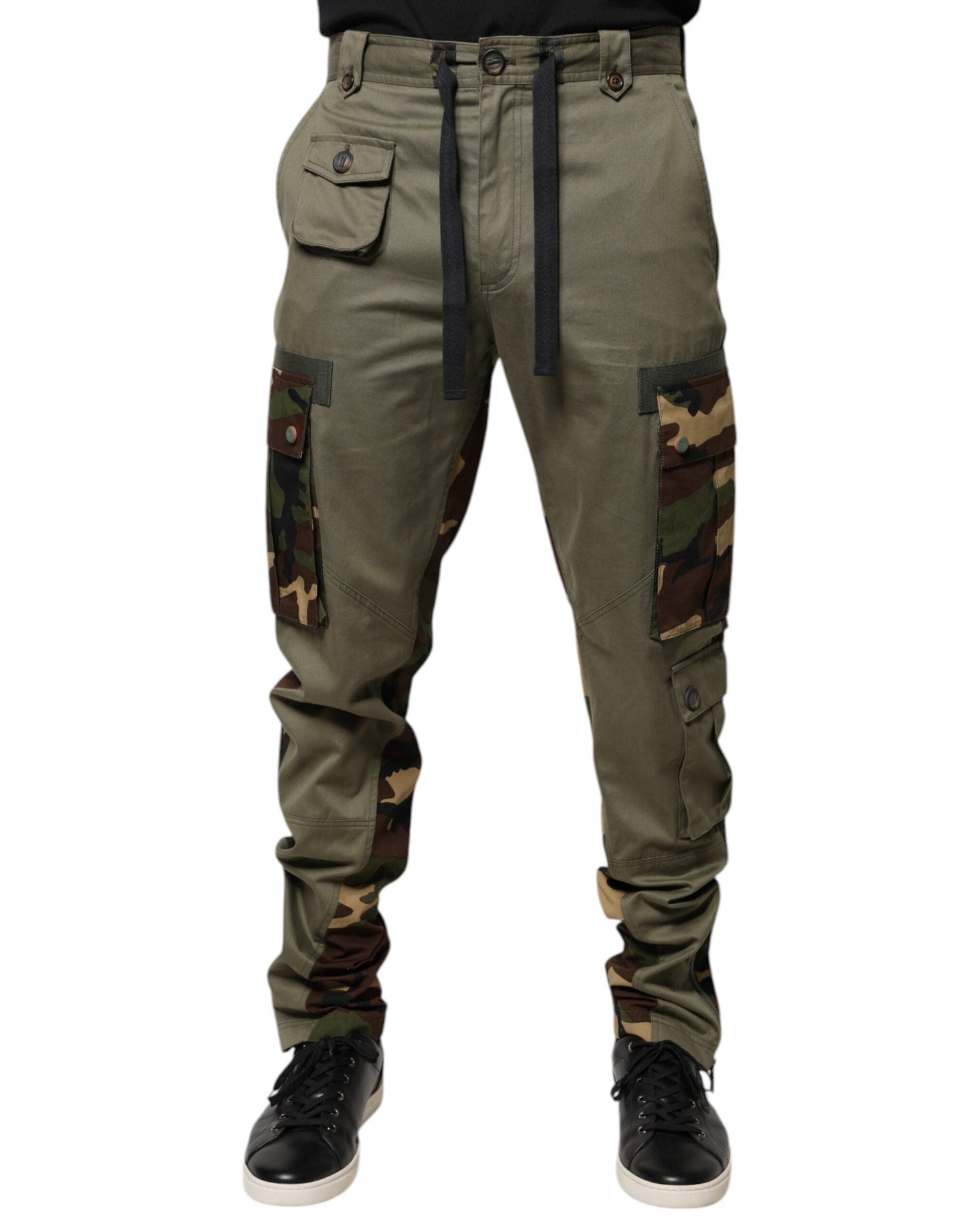 Dolce & Gabbana Multicolor Patchwork Camouflage Cargo Pants - IT48 | M