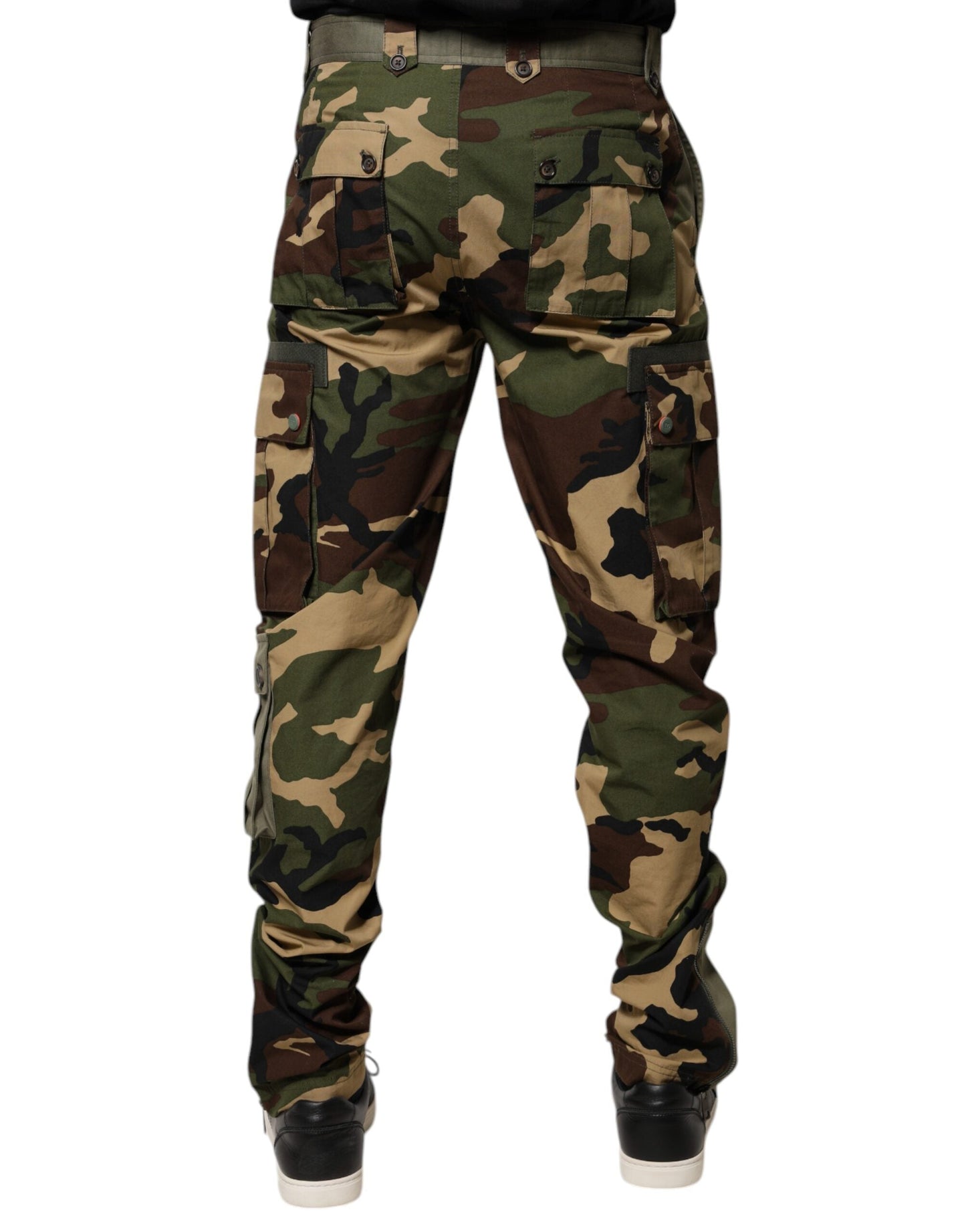 Dolce & Gabbana Multicolor Patchwork Camouflage Cargo Pants - IT48 | M