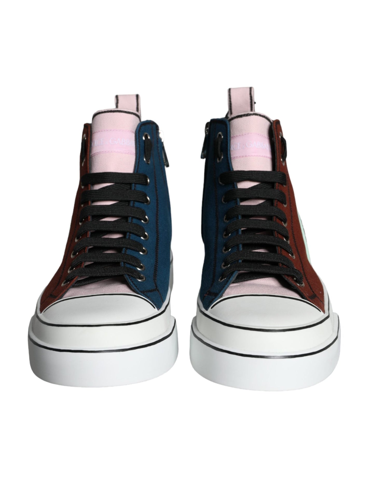 Dolce & Gabbana Multicolor Patchwork High Top Sneaker Shoes - EU44/US11