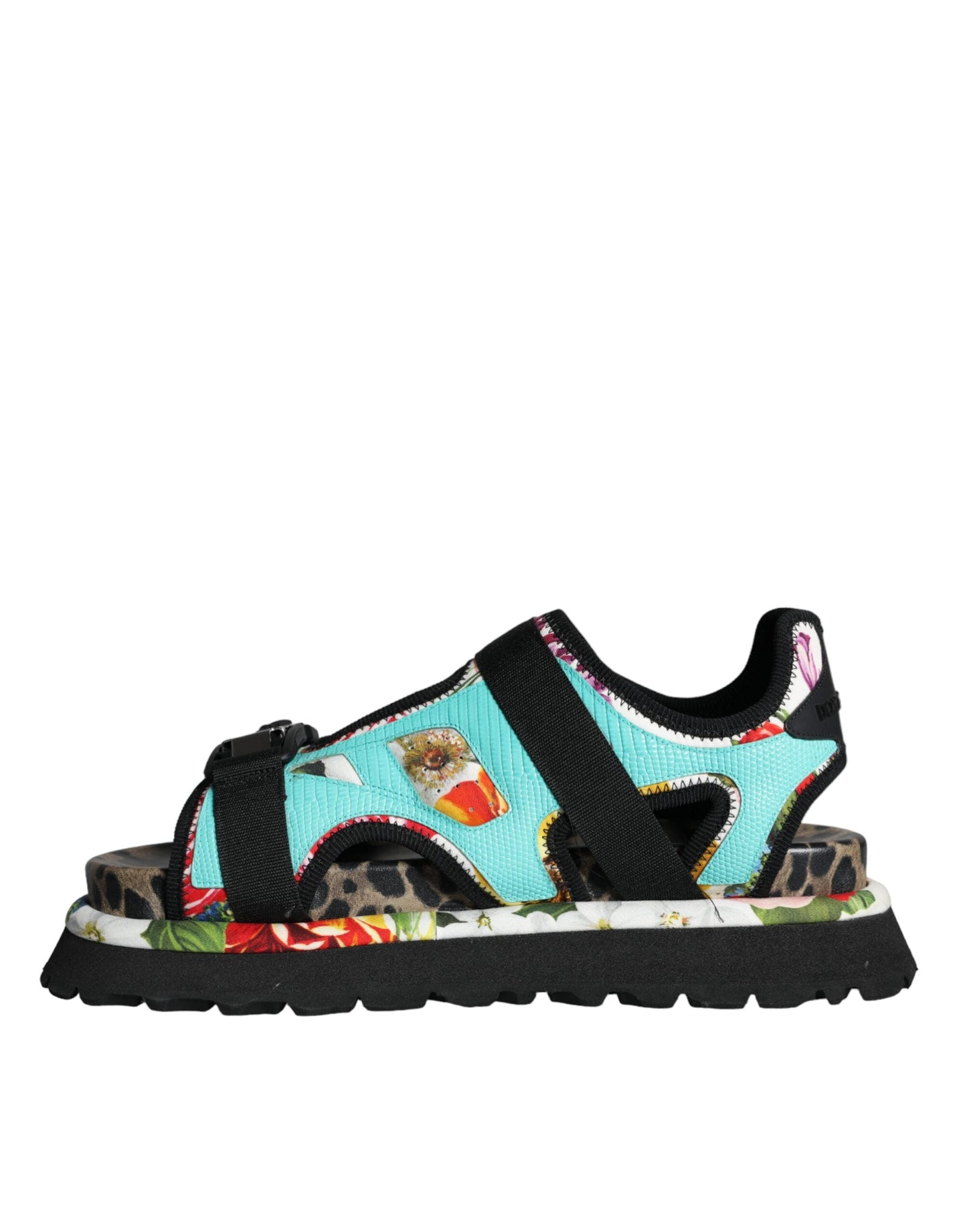 Dolce & Gabbana Multicolor Patchwork Slides Sandals Men Shoes - EU44/US11