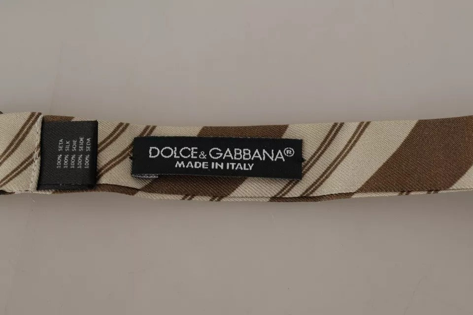 Dolce & Gabbana Multicolor Patterned Adjustable Neck Bow Tie