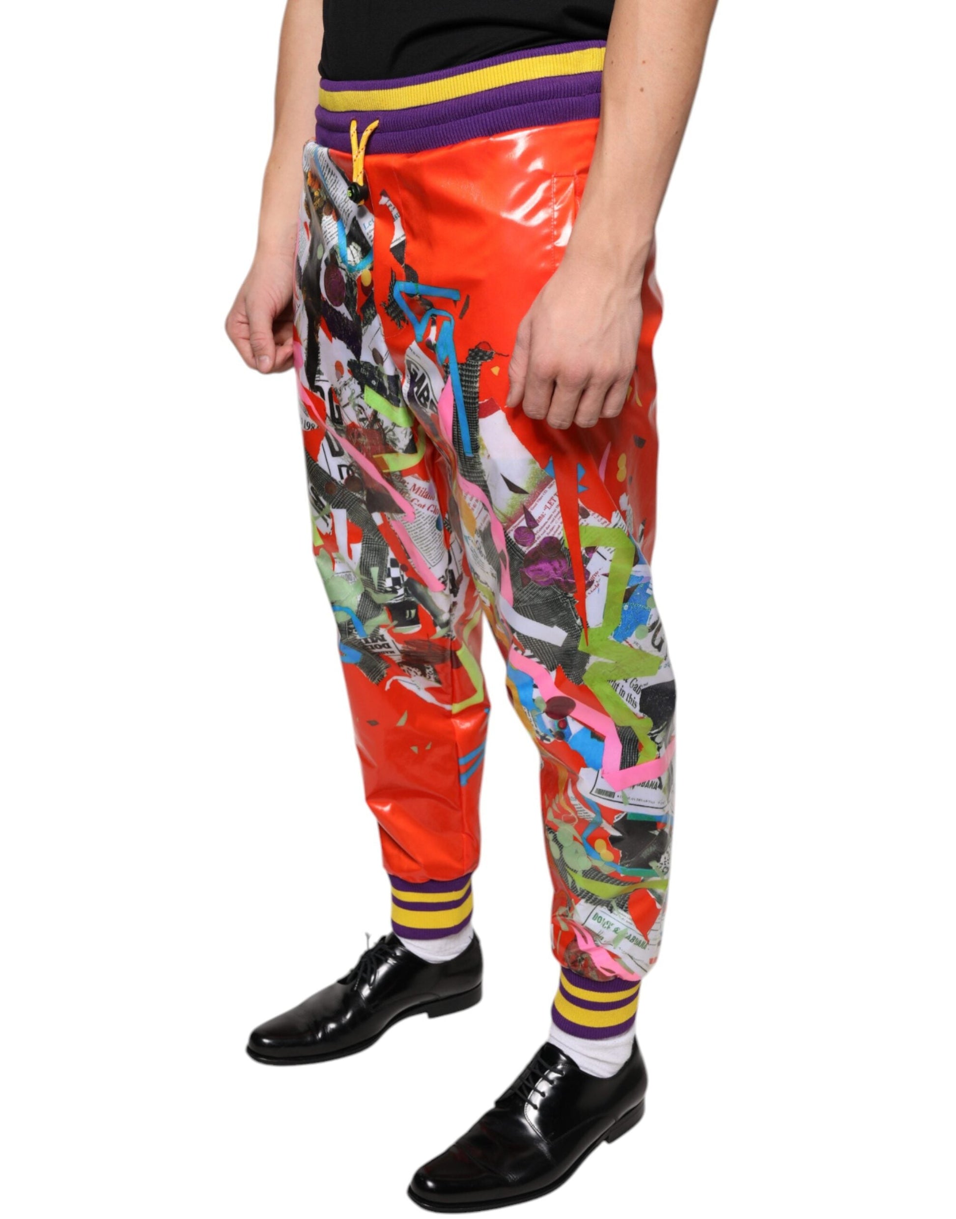 Dolce & Gabbana Multicolor Printed Jogger Sweatpants Pants - IT46 | S