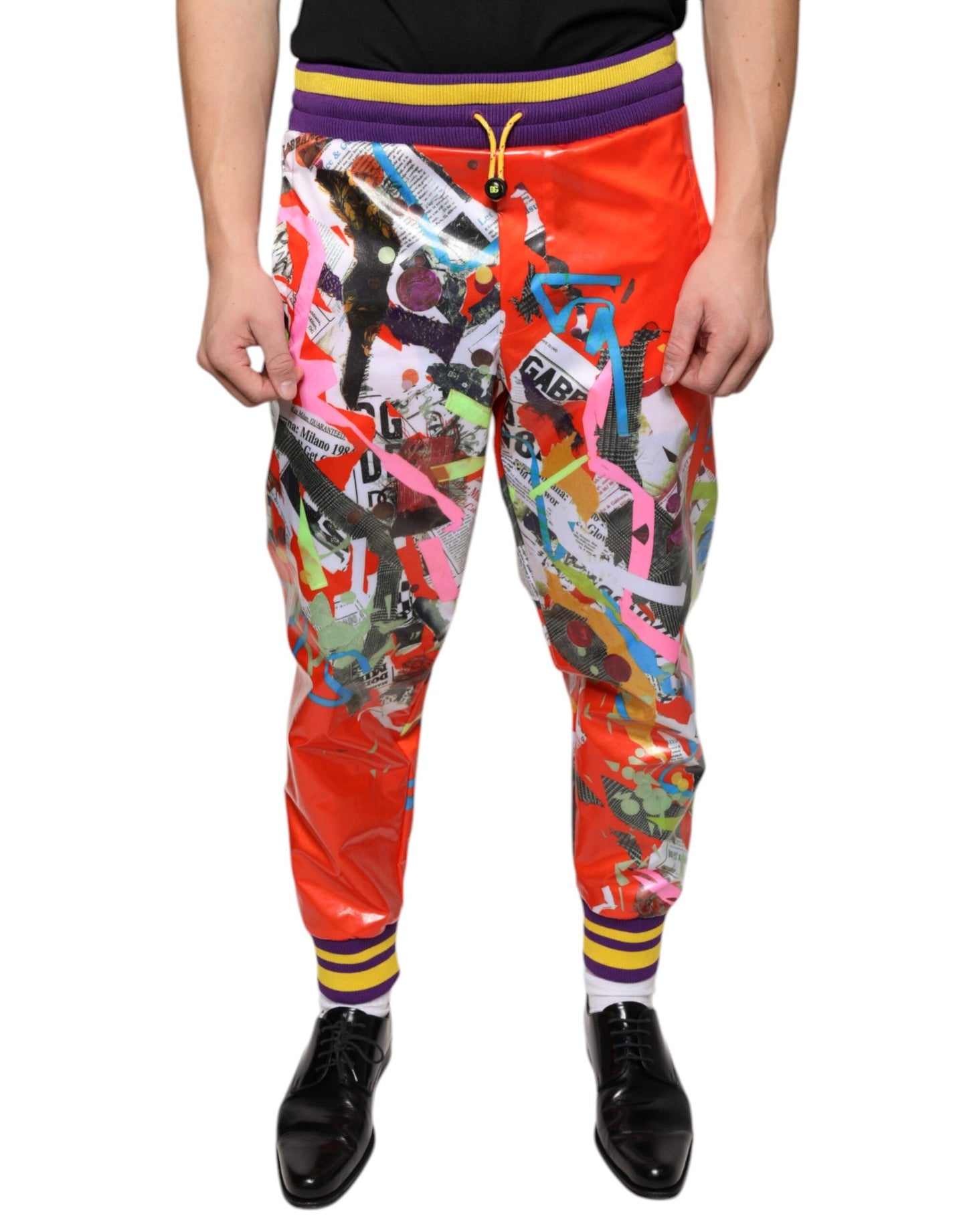 Dolce & Gabbana Multicolor Printed Jogger Sweatpants Pants - IT46 | S