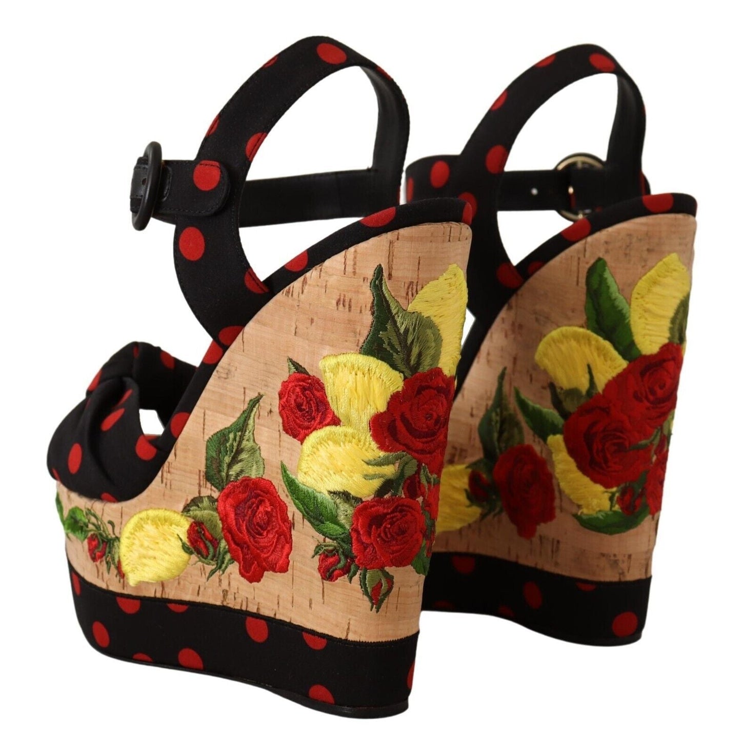 Dolce & Gabbana Multicolor Silk Blend Platform Heels - EU37/US6.5