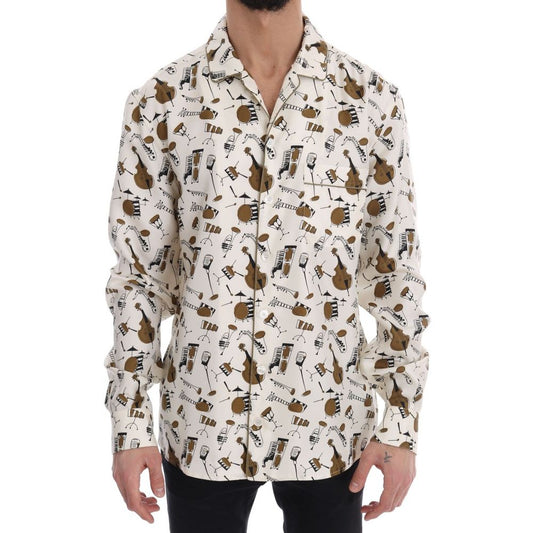 Dolce & Gabbana Multicolor Silk Shirt - 40