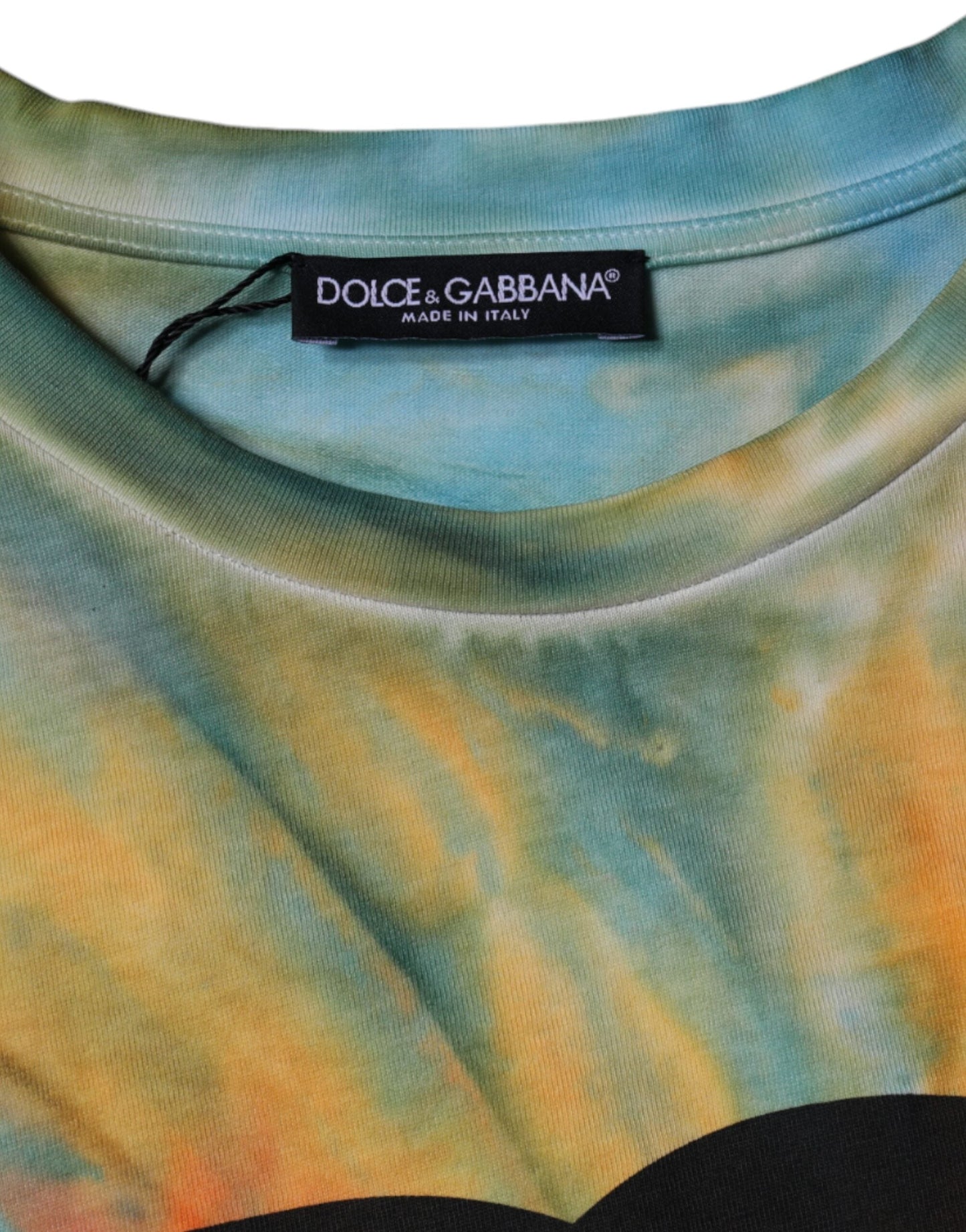 Dolce & Gabbana Multicolor Tie-Dye Logo Cotton T-shirt - IT54 | XL