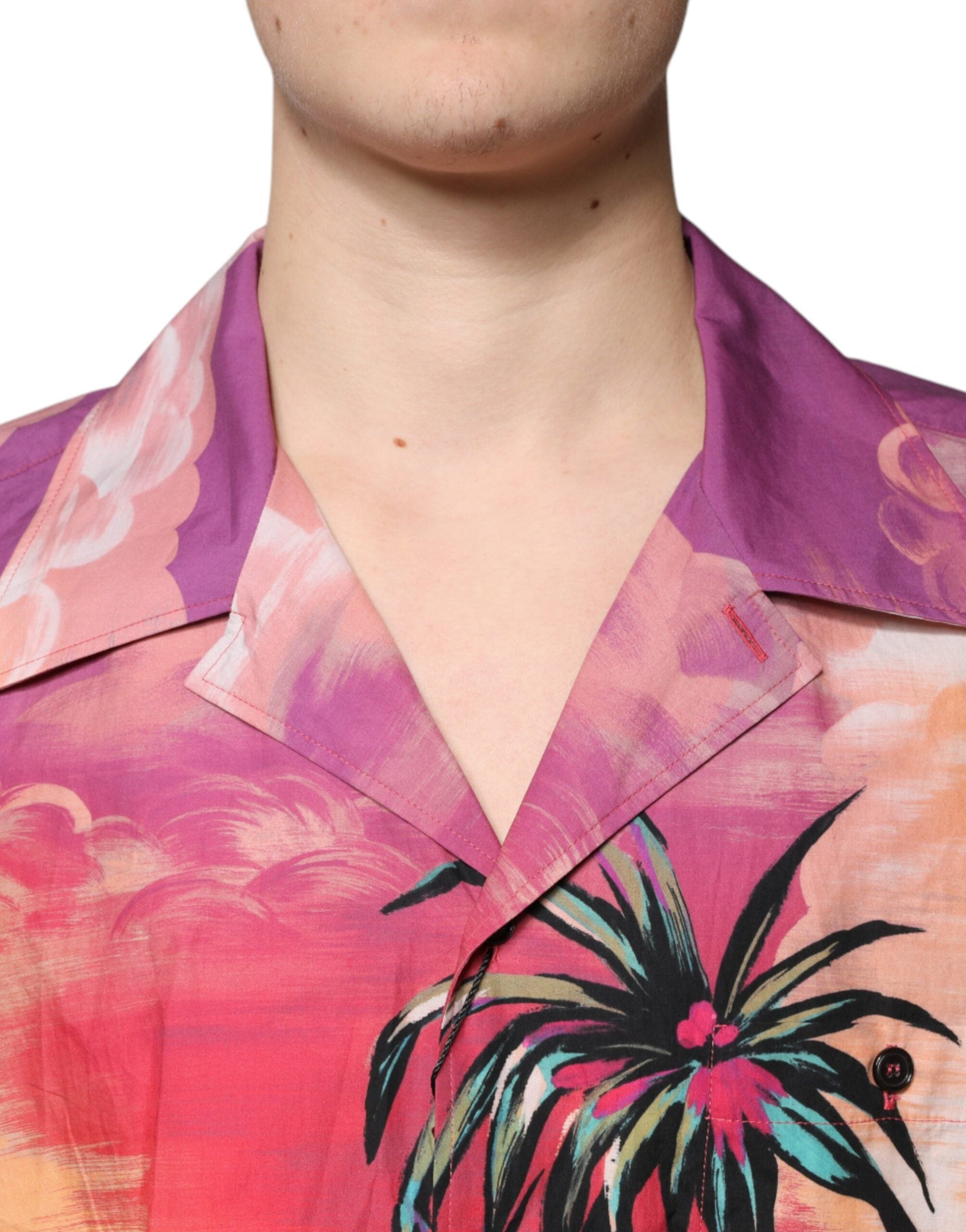 Dolce & Gabbana Multicolor Tropical Button Down Casual Shirt - IT41 | L